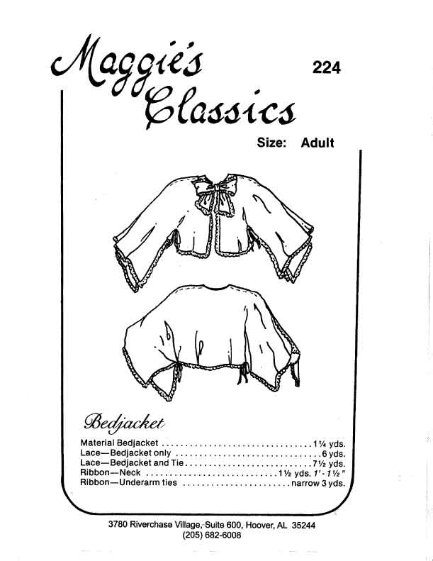 Ladies Bed Jacket