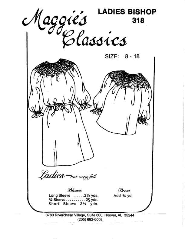 Ladies Bishop Dress and Blouse