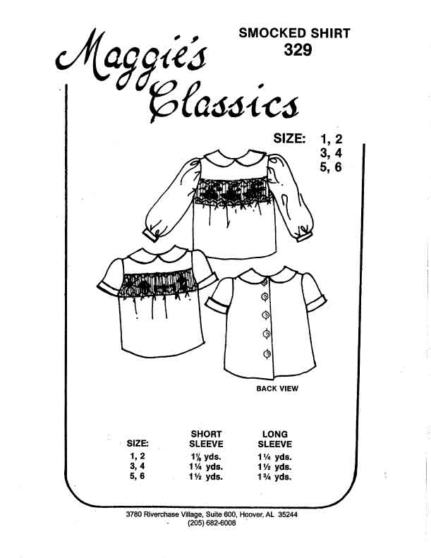 Boy's or Girl's Smocked Shirts