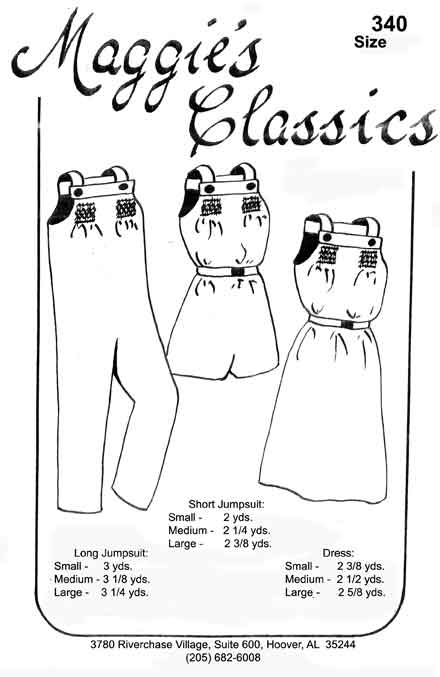 Ladies Smocked Inset Dress or Pants